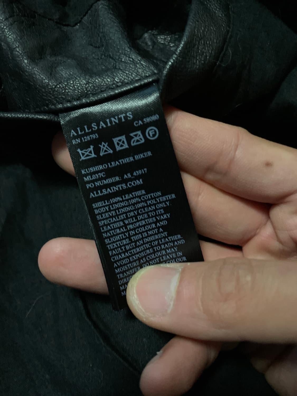 ALL SAINTS 올 세인츠 웨스턴 무드 쿠시로 바이커 레더 자켓 상품이미지9