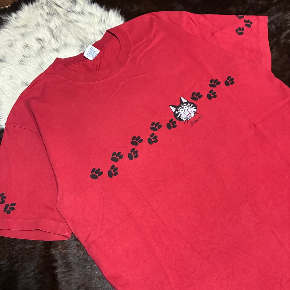 90‘s Crazy Shirts 양면 고양이 반팔티 상품이미지2