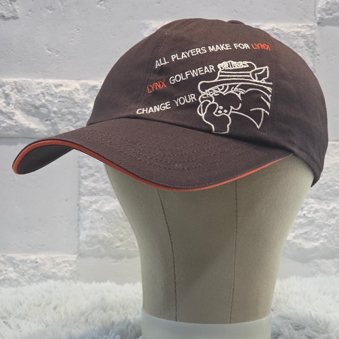 L6-10:링스 골프 자수 볼캡 브라운 오렌지 56-59cm 상품이미지3