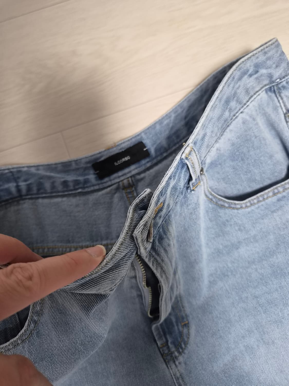 일꼬르소  연청 와이드진 34사이즈 상품이미지2