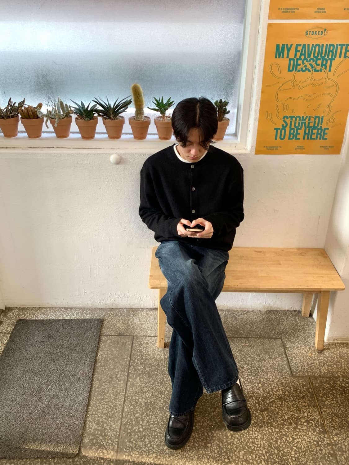 휴즈네스트 라운드넥 가디건 M 상품이미지5