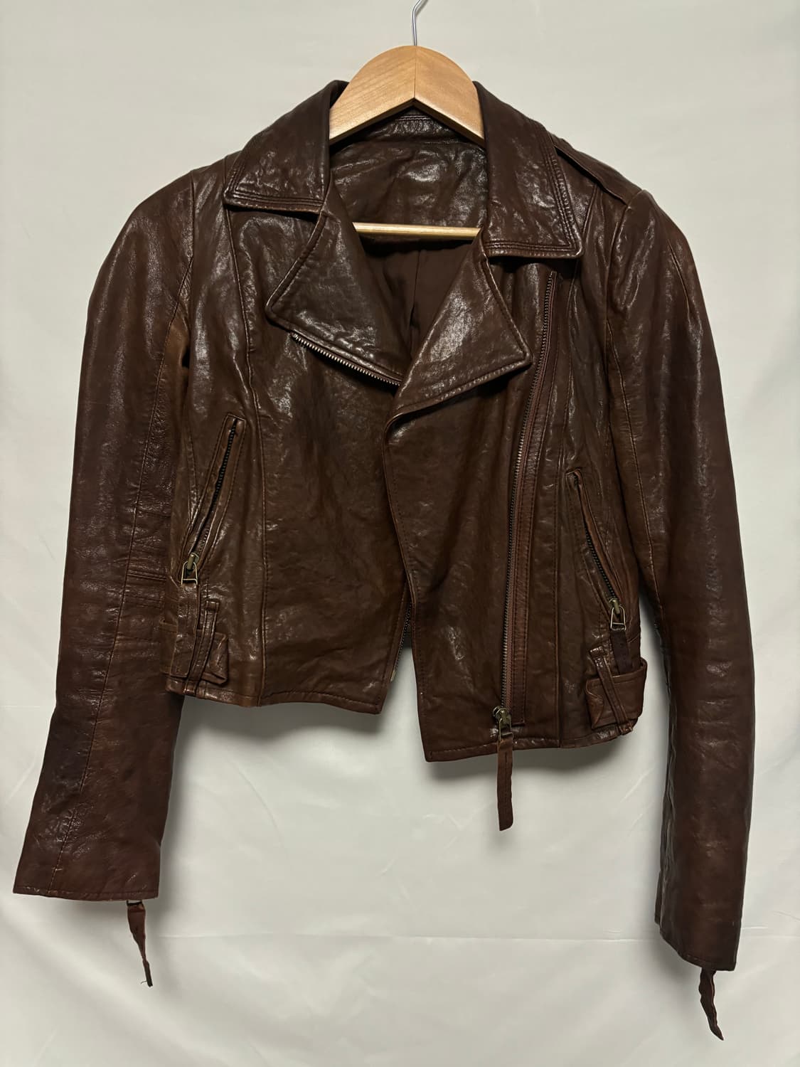 빈티지 브라운 양가죽 자켓 상품이미지4