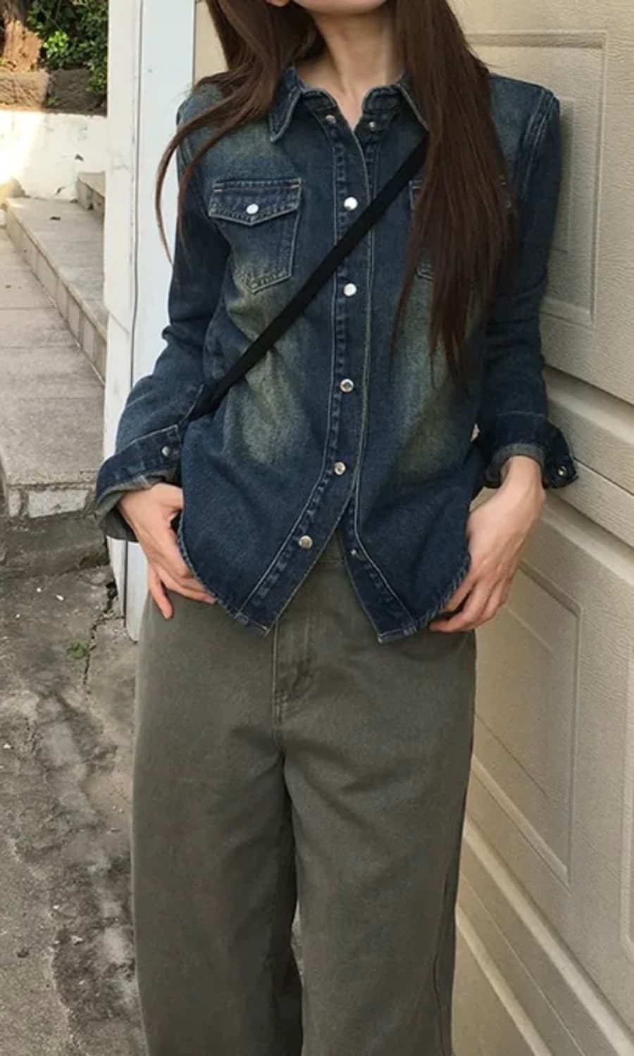 에이블리 슬림핏 청자켓 M 상품이미지1