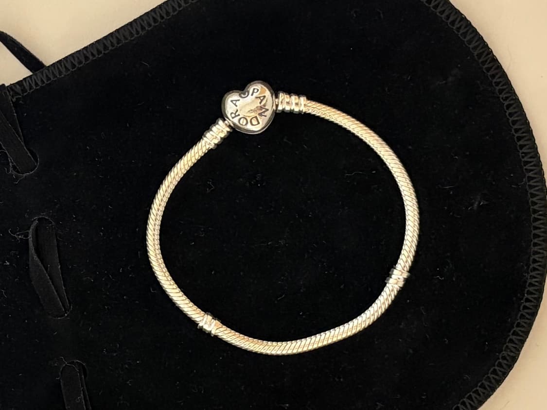 판도라 모먼트 하트 클래습 스네이크 체인 실버 팔찌 상품이미지3