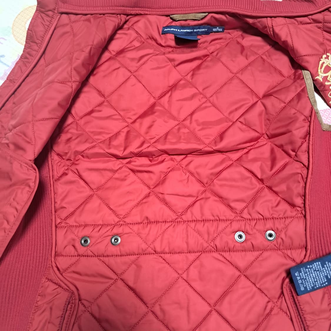 랄프로렌스포츠 여성 퀼팅 자수 스웨이드 베스트 조끼 S 상품이미지7