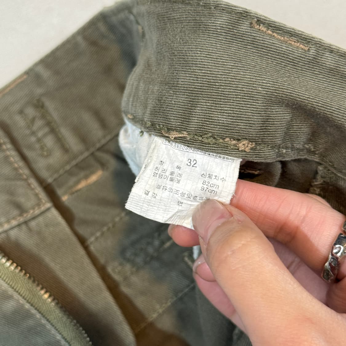 32inch) 브루인스 치노 빈티지 카고 스트랩 반바지 상품이미지10