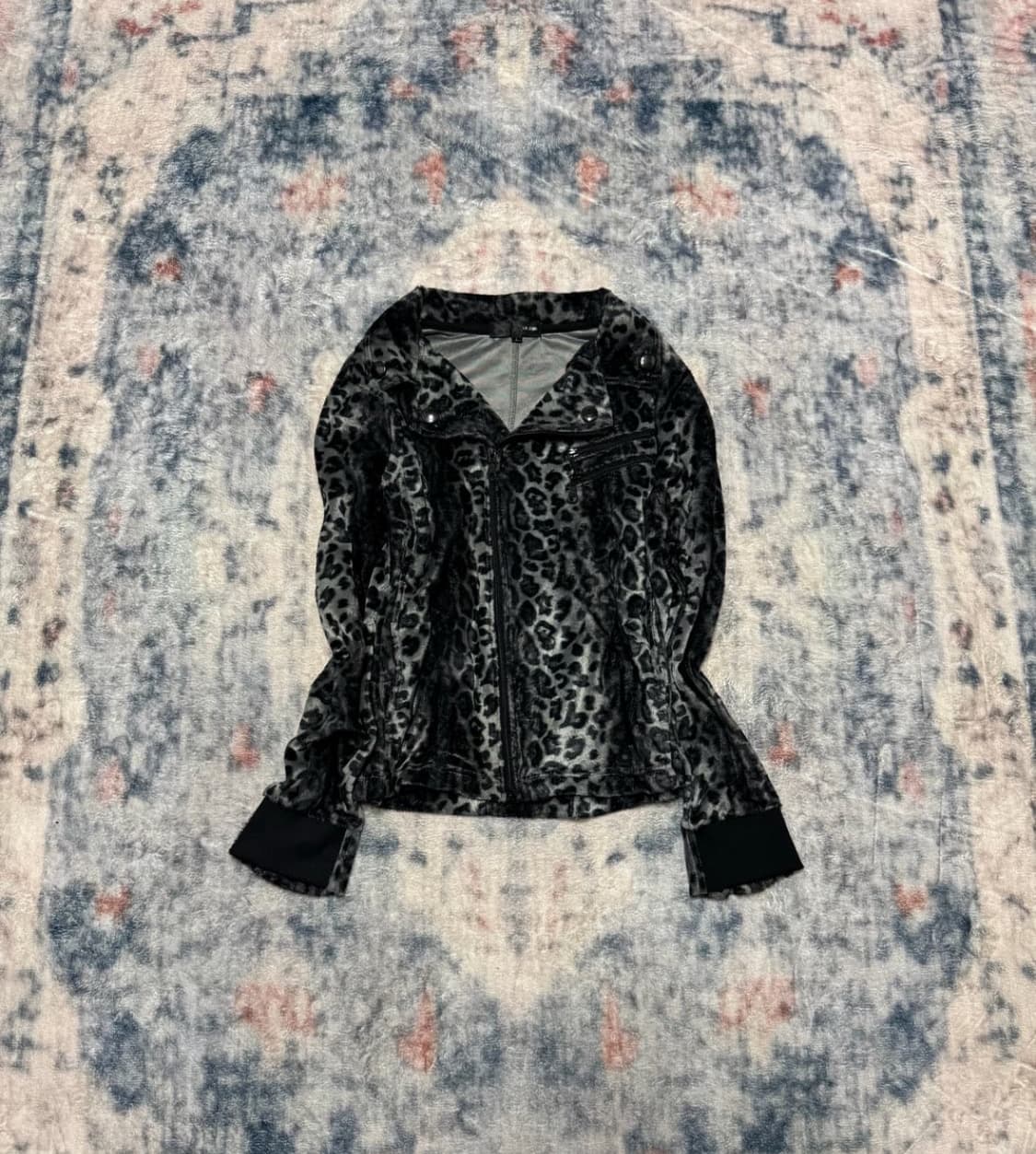 Rubik snow leopard velour fur rider jack 상품이미지2