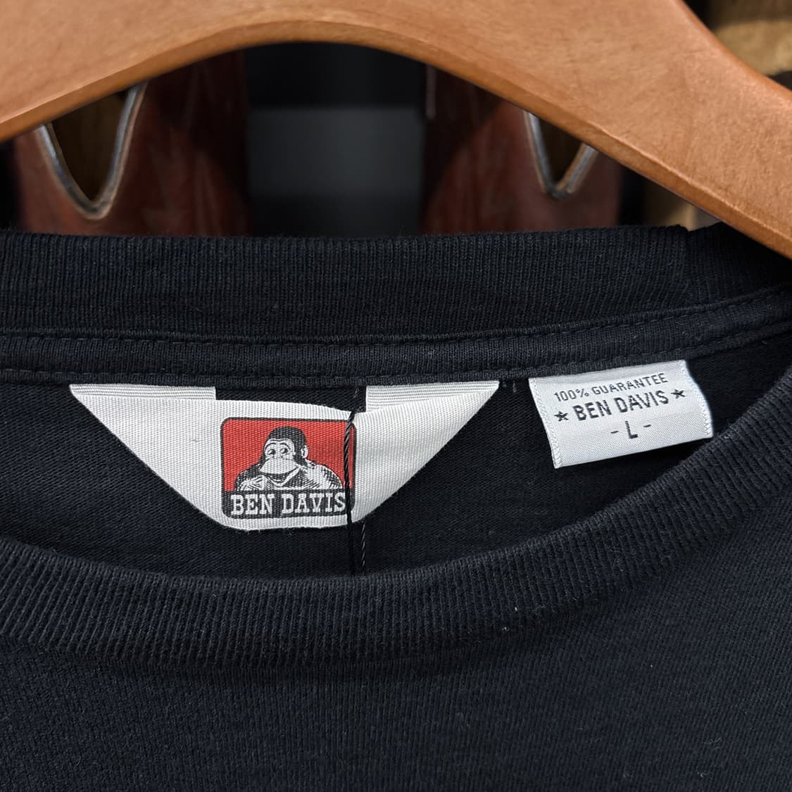 벤 데이비스 박스로고 프린팅 롱슬리브 보더 티셔츠 N895 상품이미지8