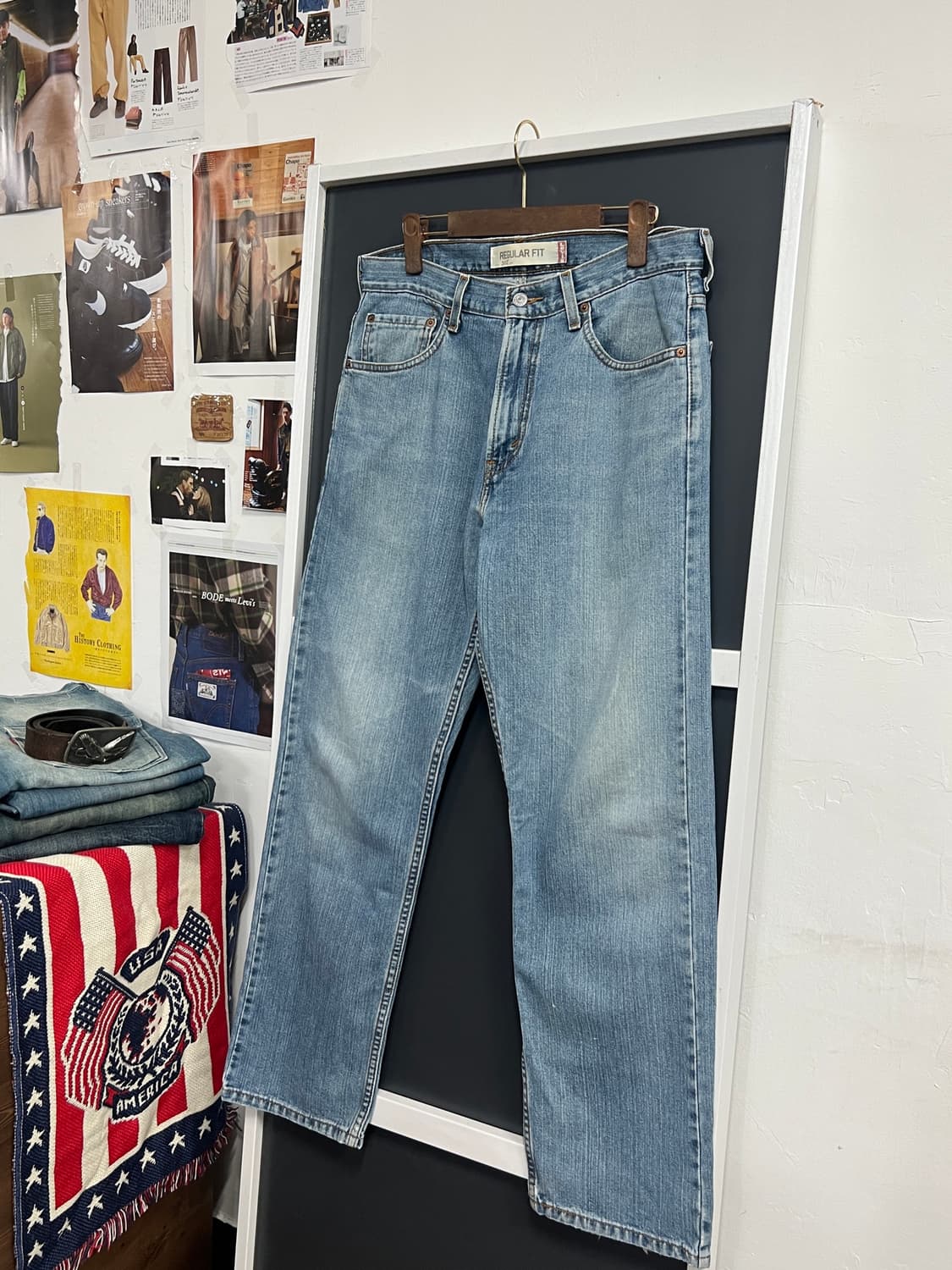 00s Levis 리바이스 505 레귤러핏 연청 데님 팬츠 상품이미지9