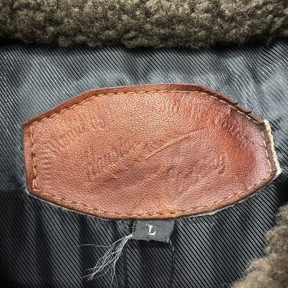 90s JPN 빈티지 시어링 카라 양가죽 펄스냅 웨스턴 다운베스트 N55 상품이미지9