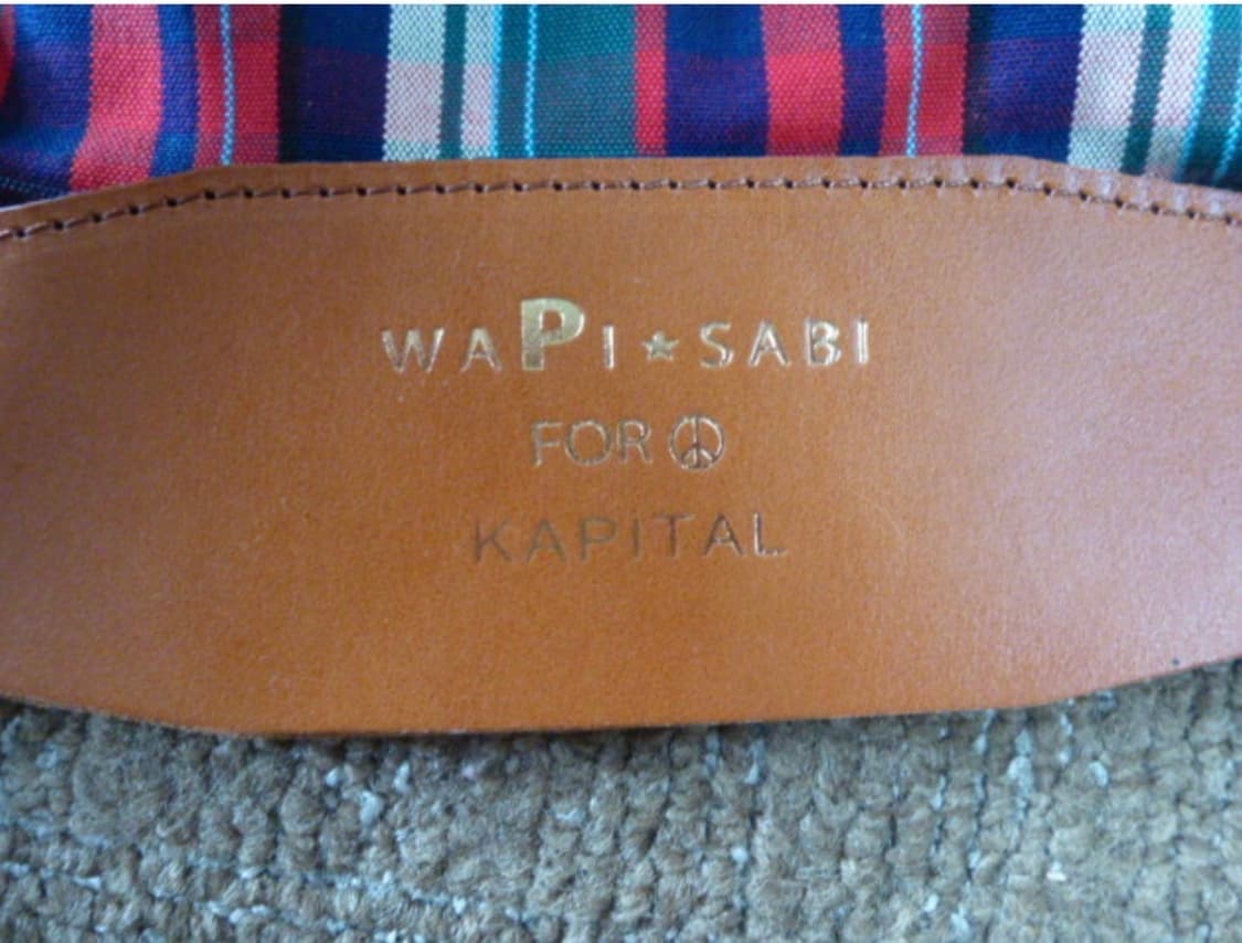 (새상품, 택o) Kapital 캐피탈 펠리컨 퍼플 체크 숄더백 상품이미지3