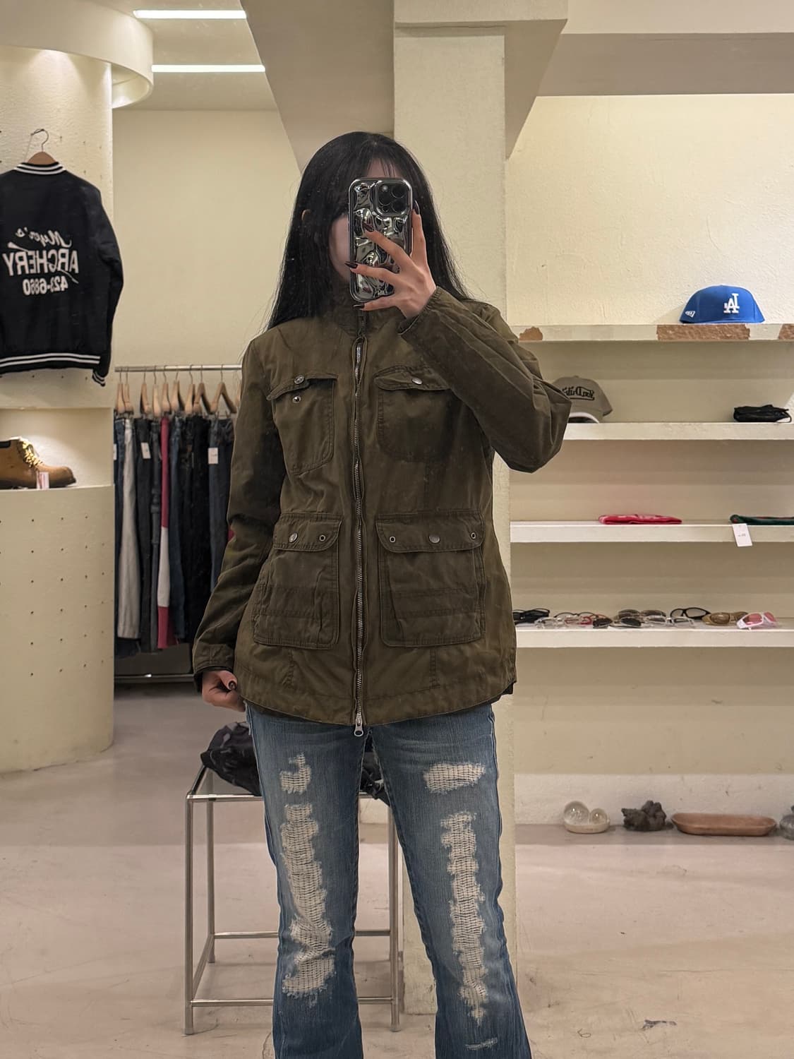 바버 누빔 왁스 자켓 U1333 상품이미지1