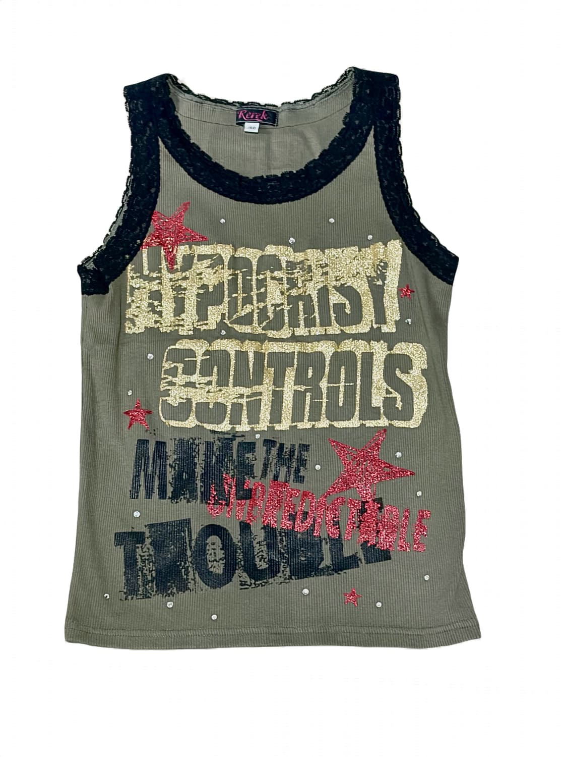 펑크st 카키 레이스 슬리브리스 상품이미지1