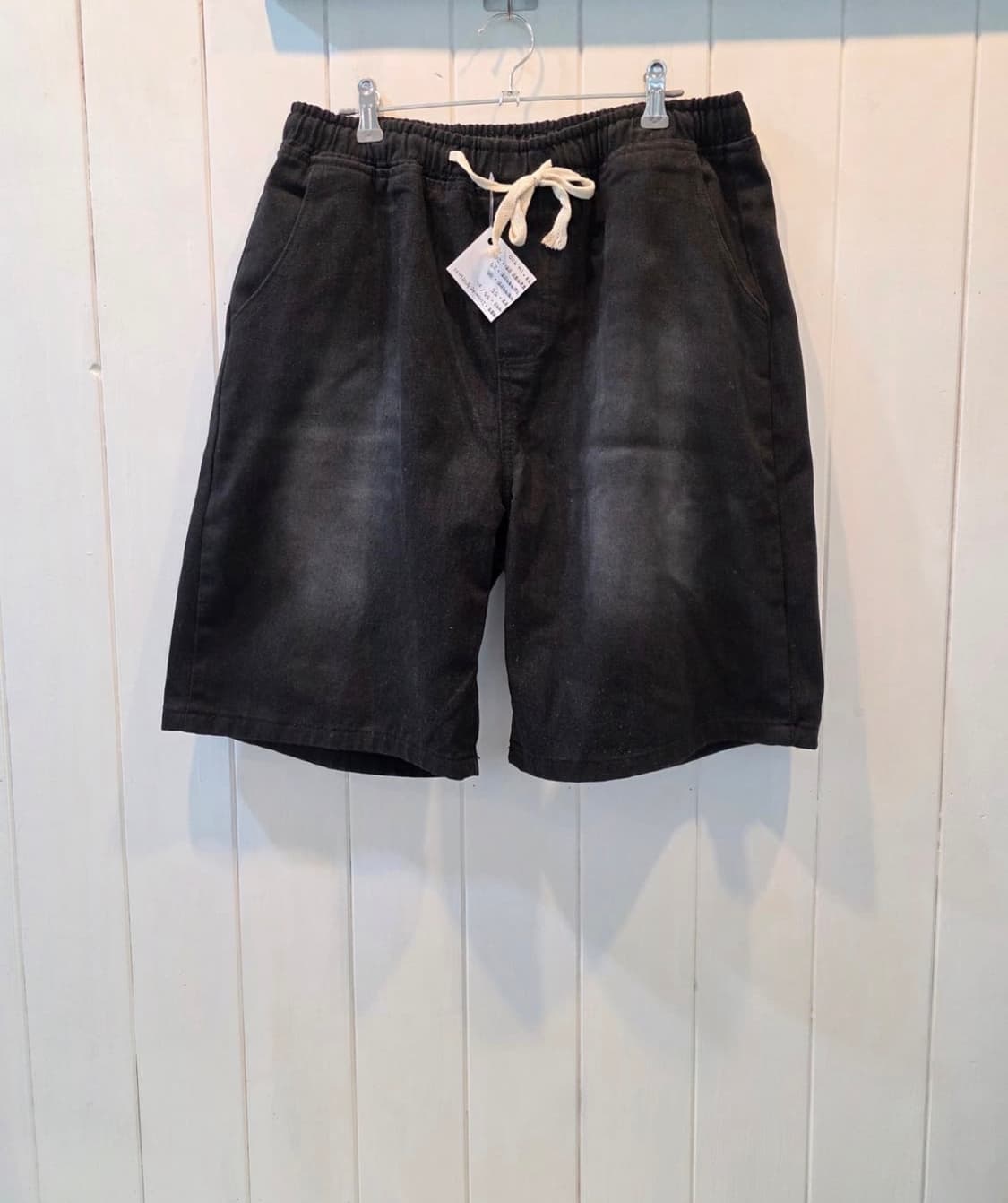 허리 밴딩 워싱 청반바지 상품이미지3