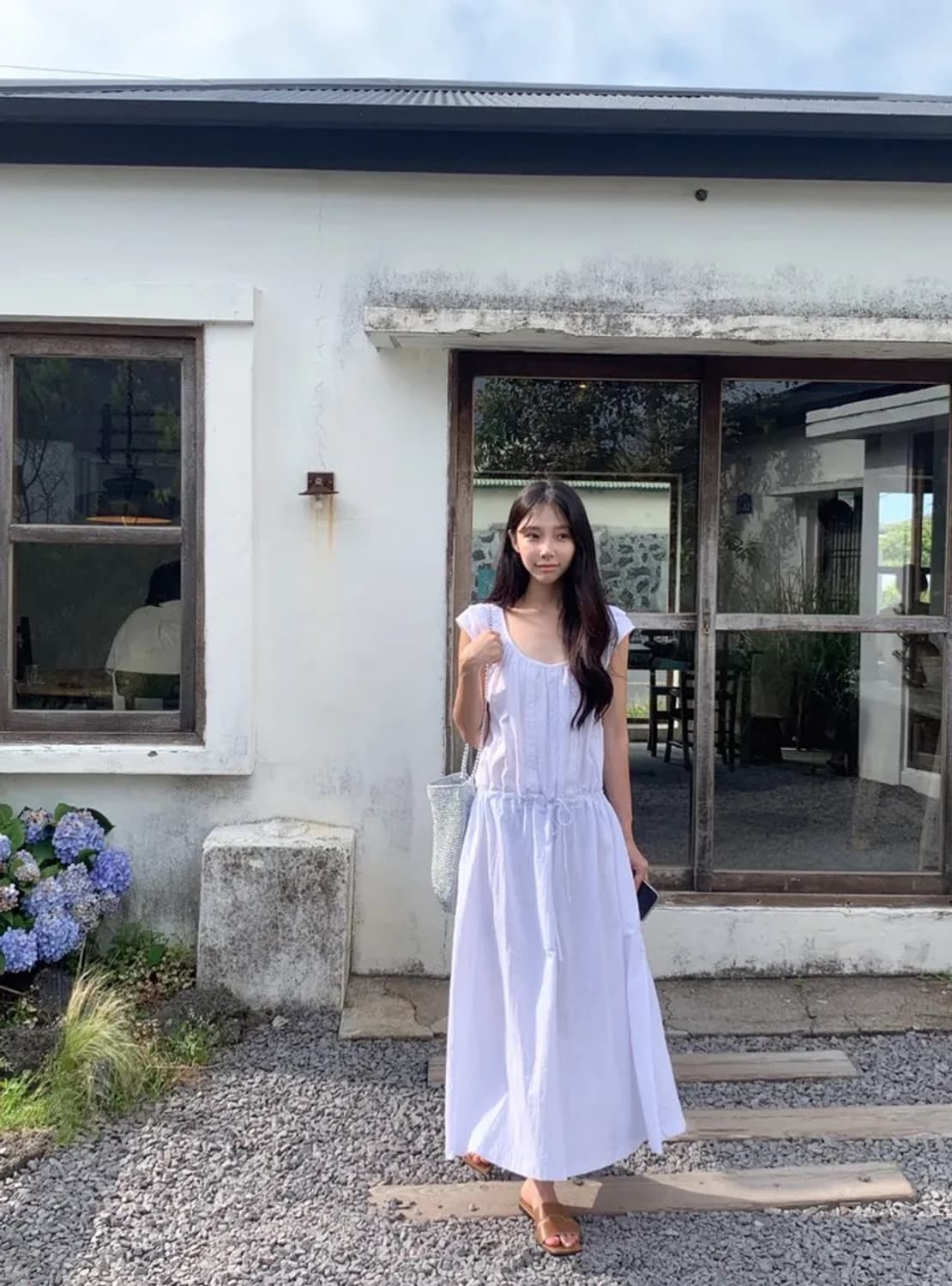 비스포크우먼 모리걸 가든 레이스 린넨 롱원피스 상품이미지3