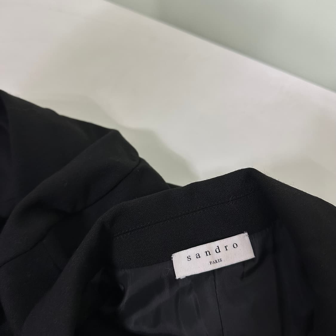 우먼S-M 산드로 라인핏 카라넥 블랙 원피스 블레이져 상품이미지3