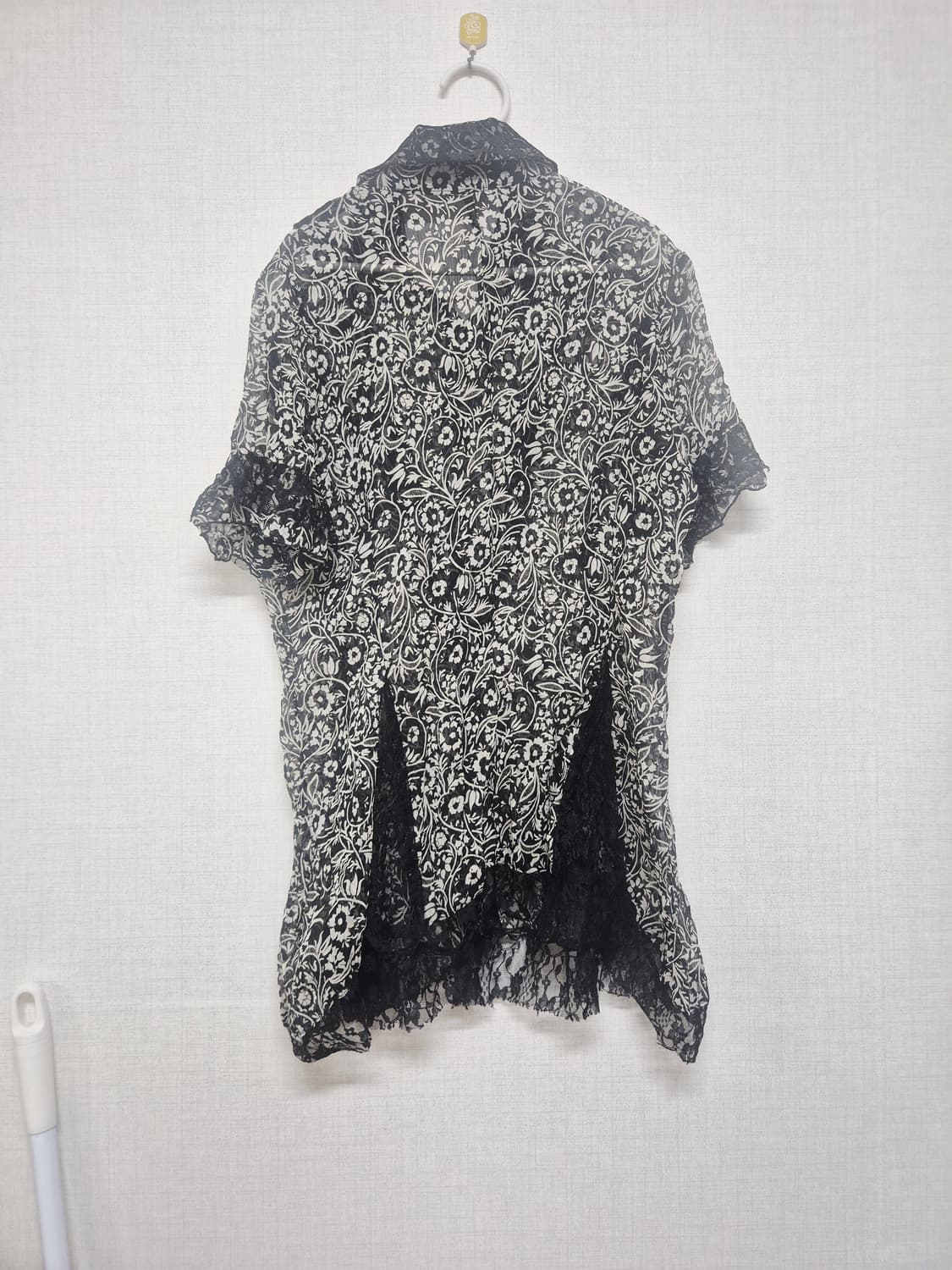 플라워 레이스 반팔 블라우스 상품이미지2