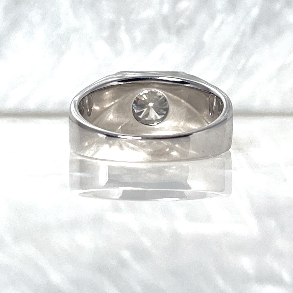 *새상품* 모이사나이트 남성용 사이드 헤일로 은반지 상품이미지5