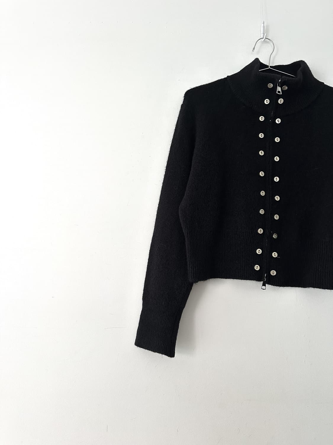 Full 2 way button zip up / black 상품이미지3