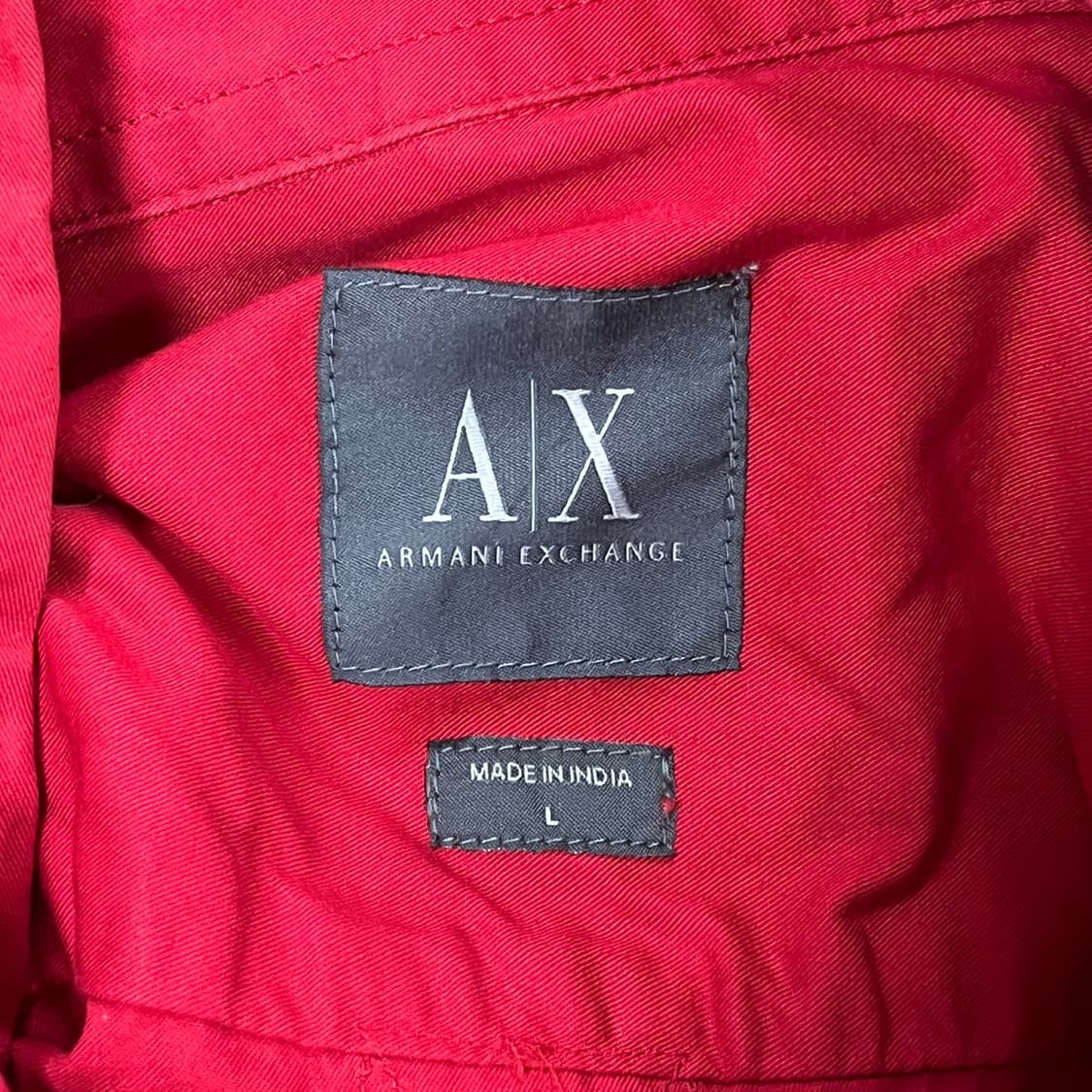 [정품/L] 아르마니 익스체인지 레드 셔츠 남방 b19 상품이미지5