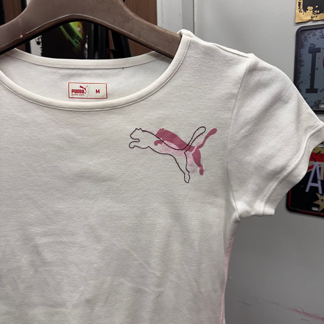 PUMA, Pink Logo White T-Shirt  상품이미지3
