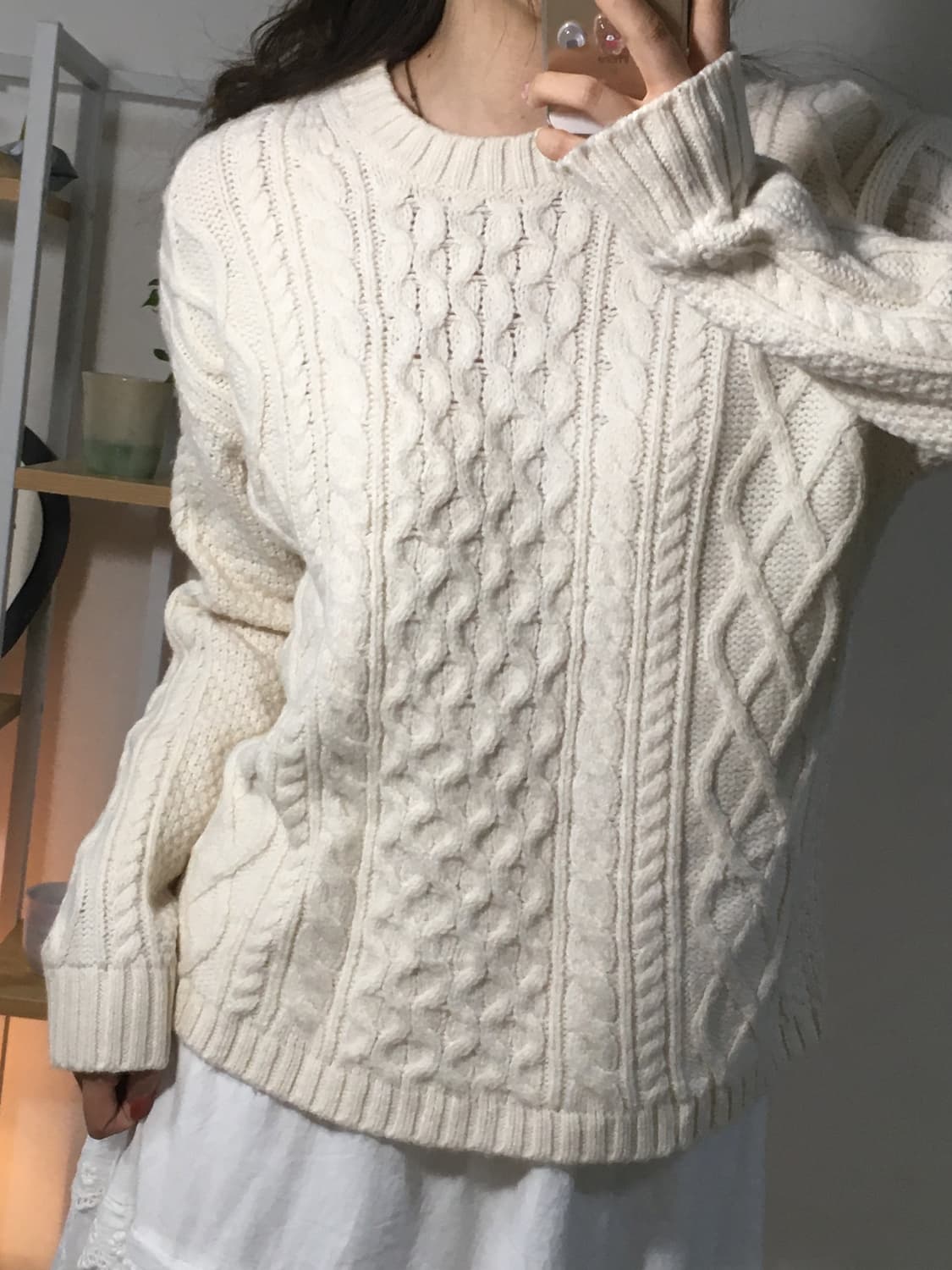 일본 유니클로 케이블 니트 상품이미지4