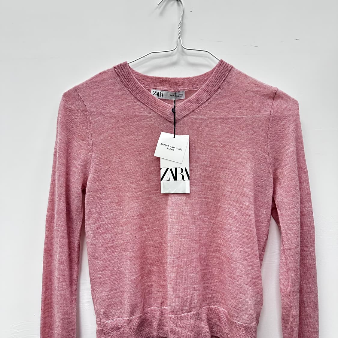 [새상품] ZARA 자라 여성 니트 핑크 M 상품이미지2