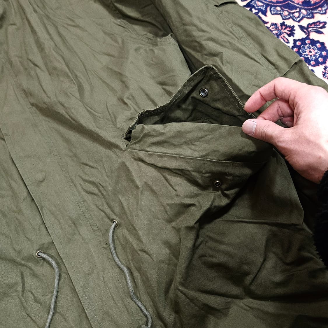 시그니쳐 M65 피시테일 누빔 패딩 내피 야상 M 상품이미지6