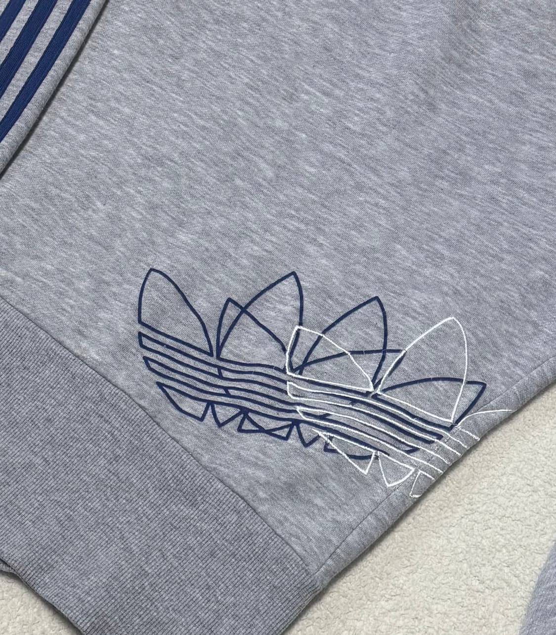 아디다스 그레이 블루 후드집업 상품이미지8