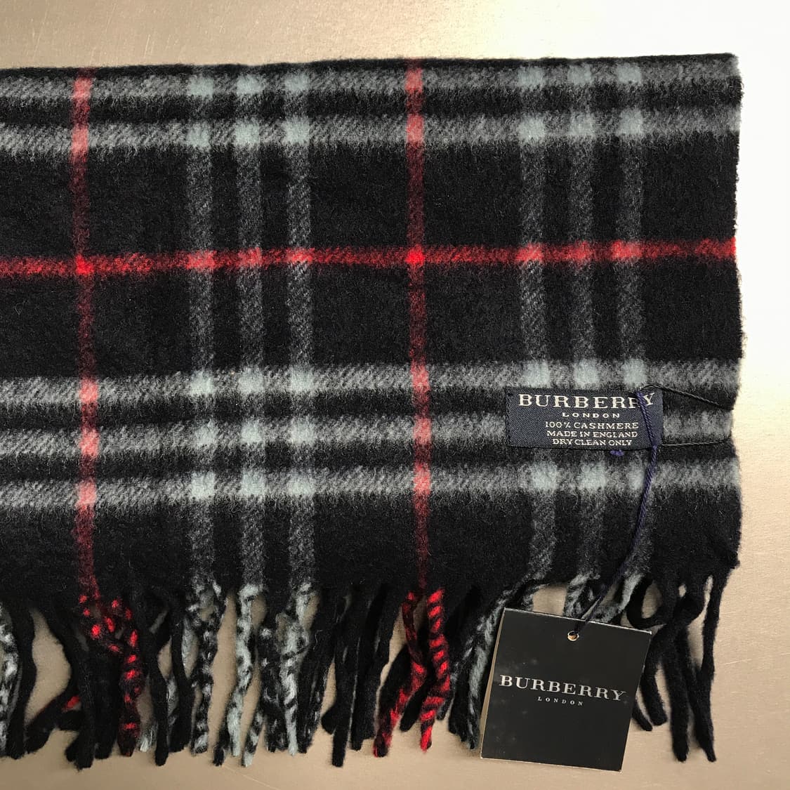 버버리 정품 캐시미어 머플러 네이비 상품이미지3