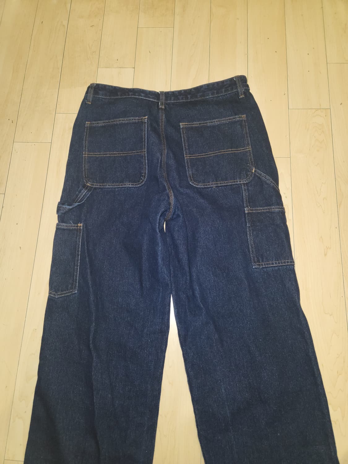 무신사 스탠다드 데님 와이드 카펜터 팬츠 딥 인디고 32 상품이미지3