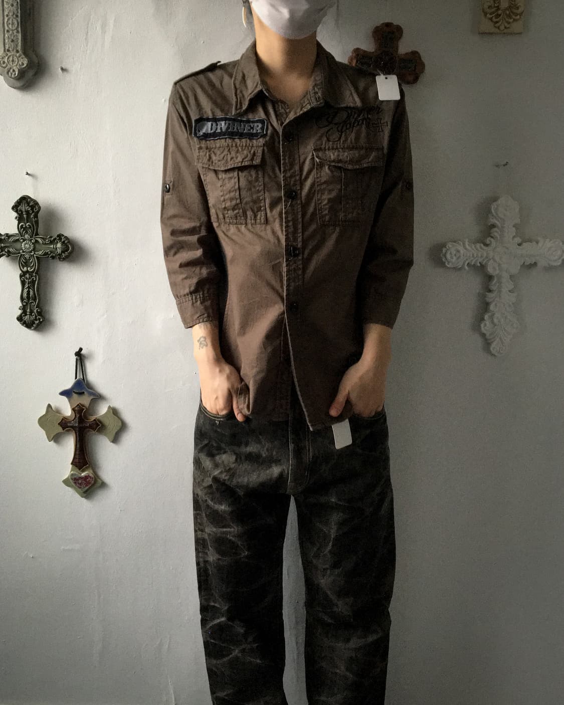 Patch needle work point shirt 상품이미지8