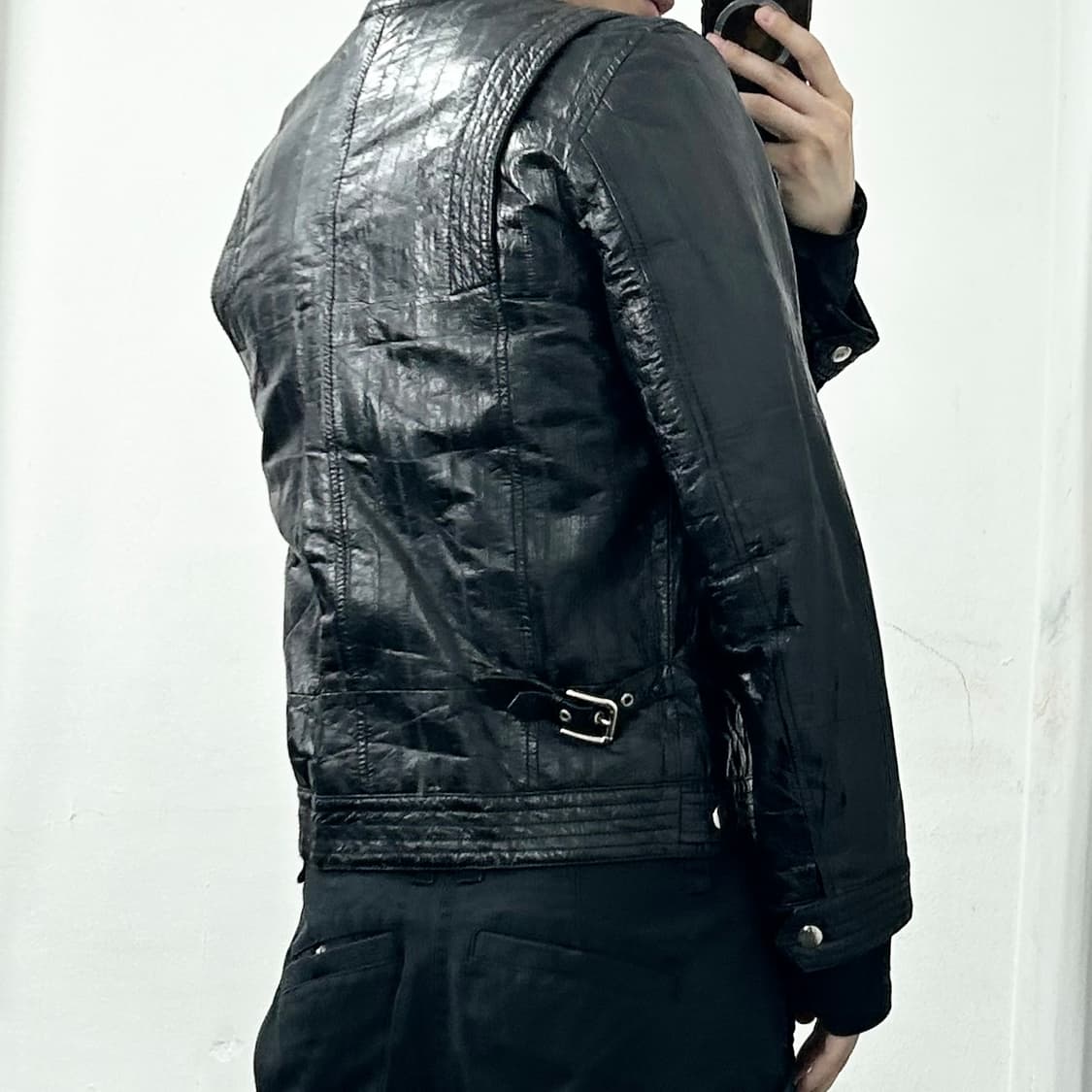 돌체앤가바나 아카이브 악어가죽 라이더 자켓 상품이미지3