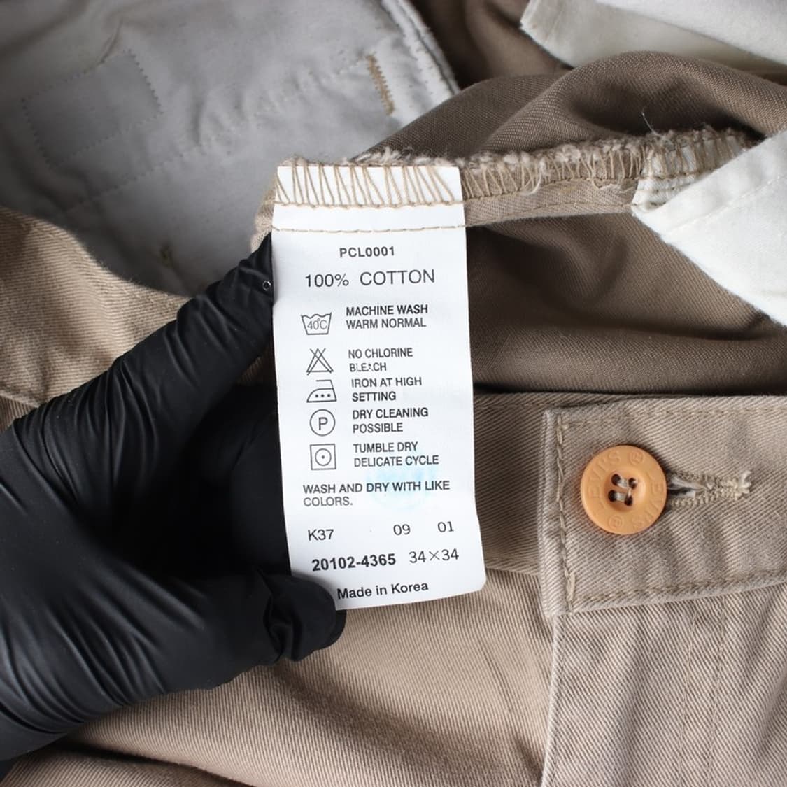 리바이스 오리지널 베이지 스트레이트 면바지 34 상품이미지7