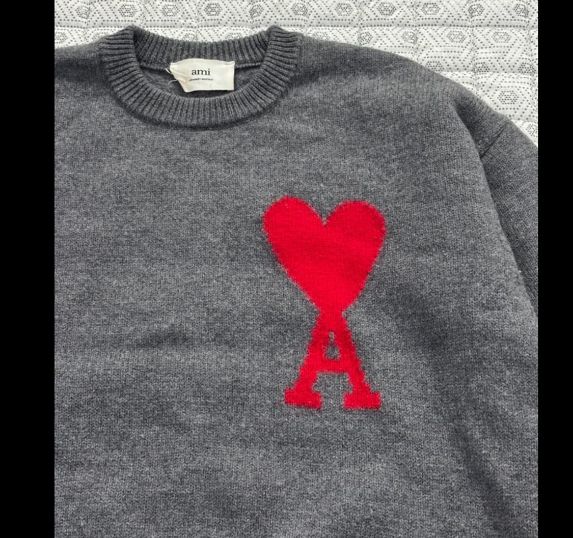 아미 AMI 빅하트 인타르시아 니트 그레이 ~F 상품이미지3