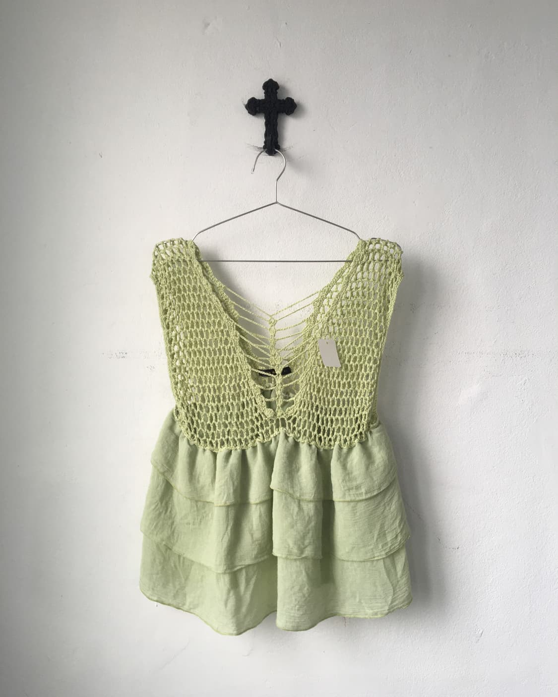 Net layered frill top 상품이미지2