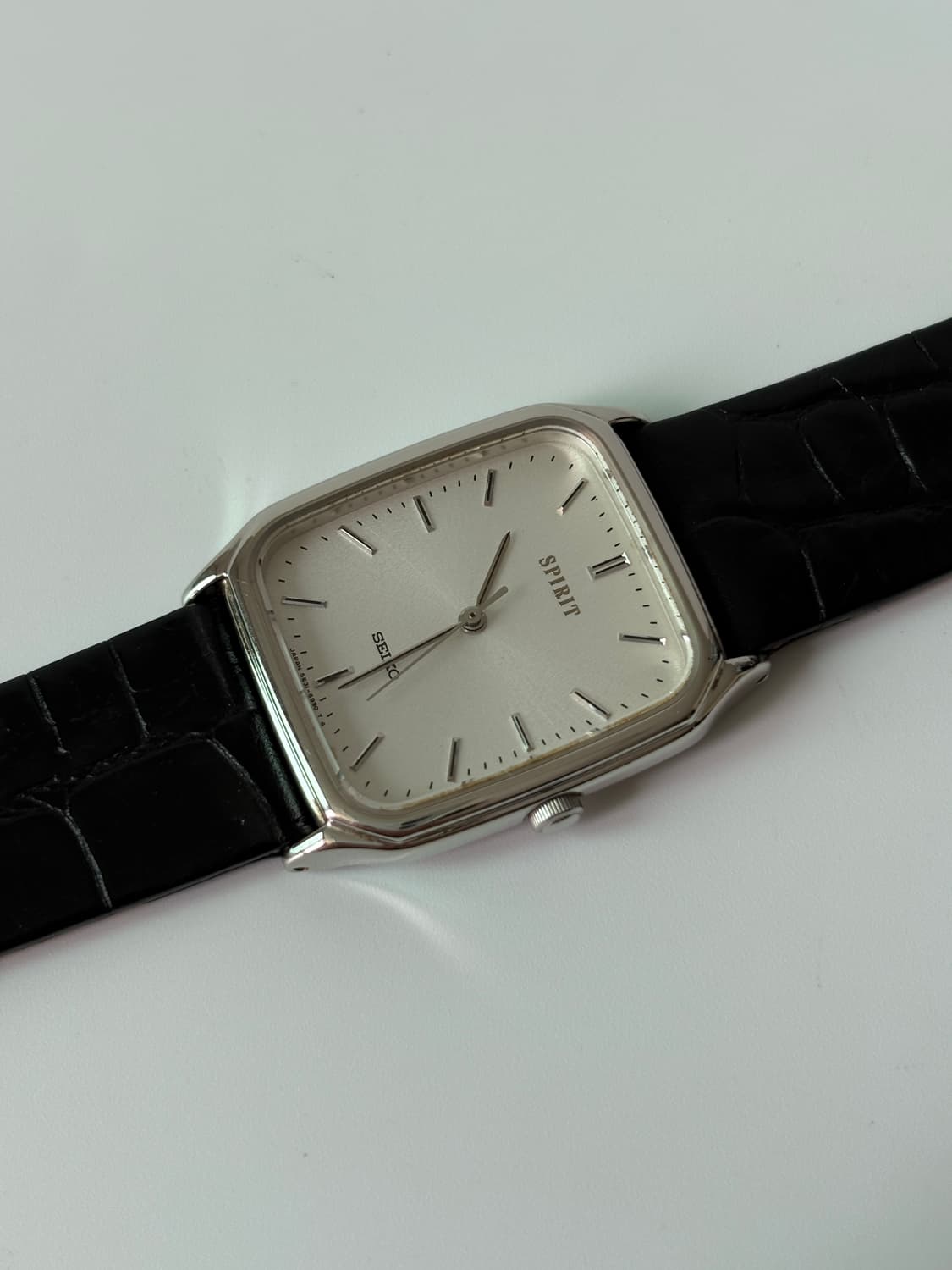 1990s Spirit Snow Dial Tank Quartz 상품이미지2