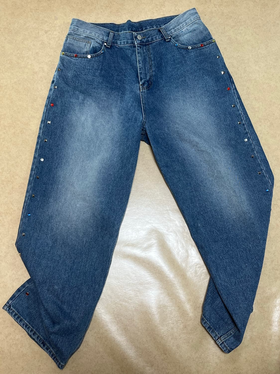Side studded pants 상품이미지1