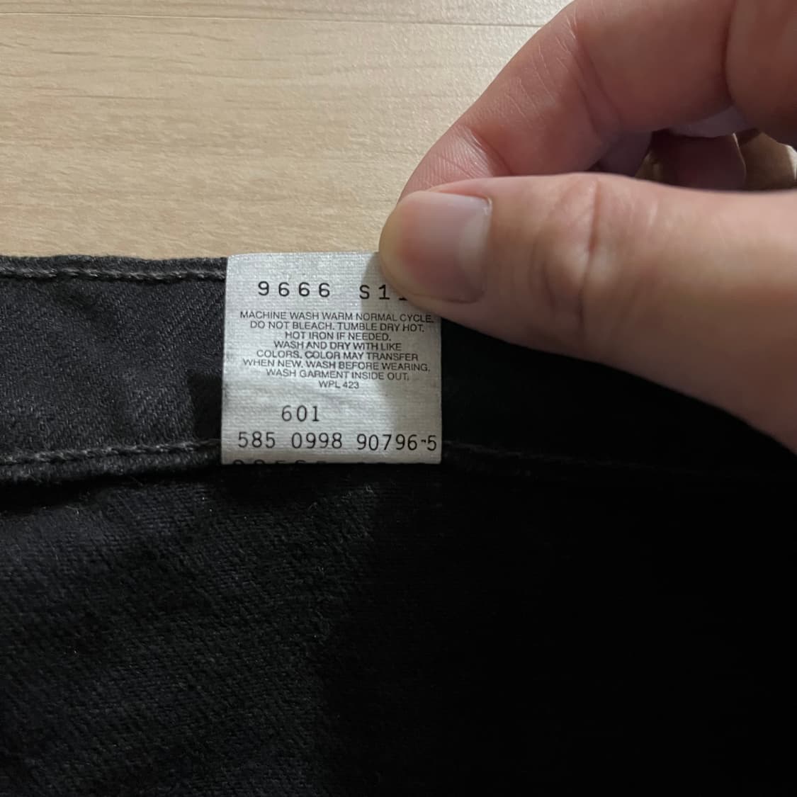 [38X32] 90s 빈티지 리바이스 565 블랙 made in usa 상품이미지3