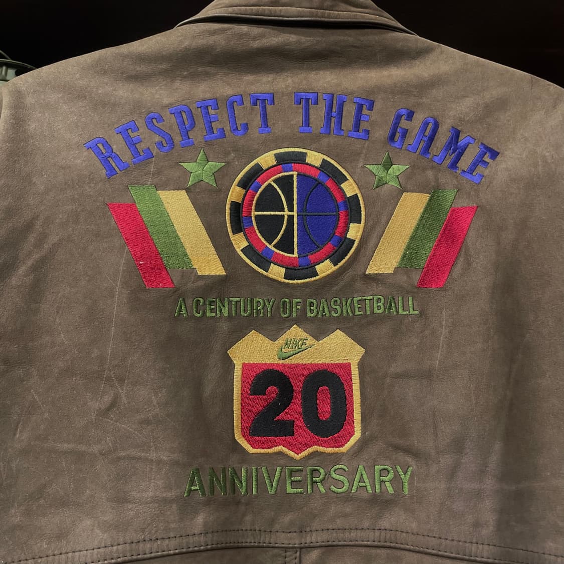 90s 나이키 삼나스포츠 20주년 리스펙트 더 게임 소가죽 자켓 N153 상품이미지8