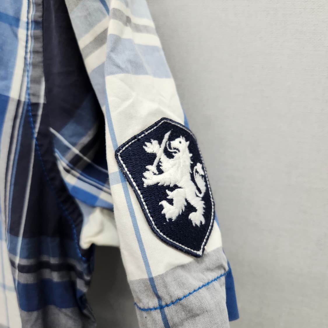 타미힐피거 로고 체크패턴 반팔셔츠 M(L) 상품이미지4