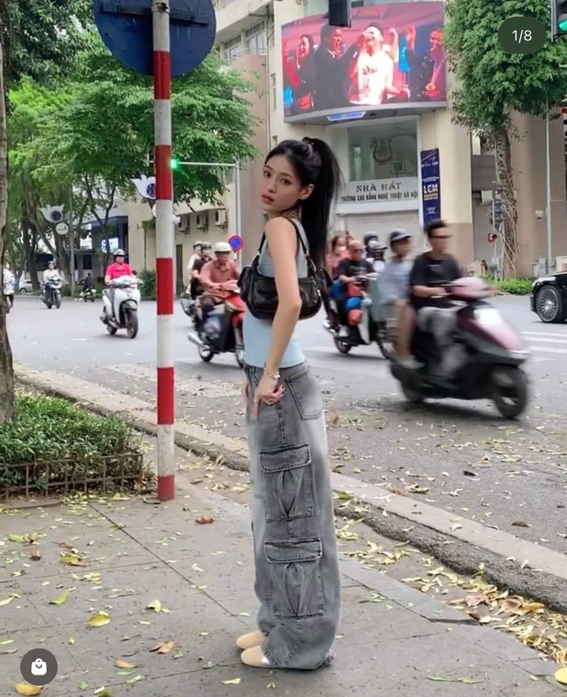 카키포인트 카고 데님 팬츠 상품이미지2