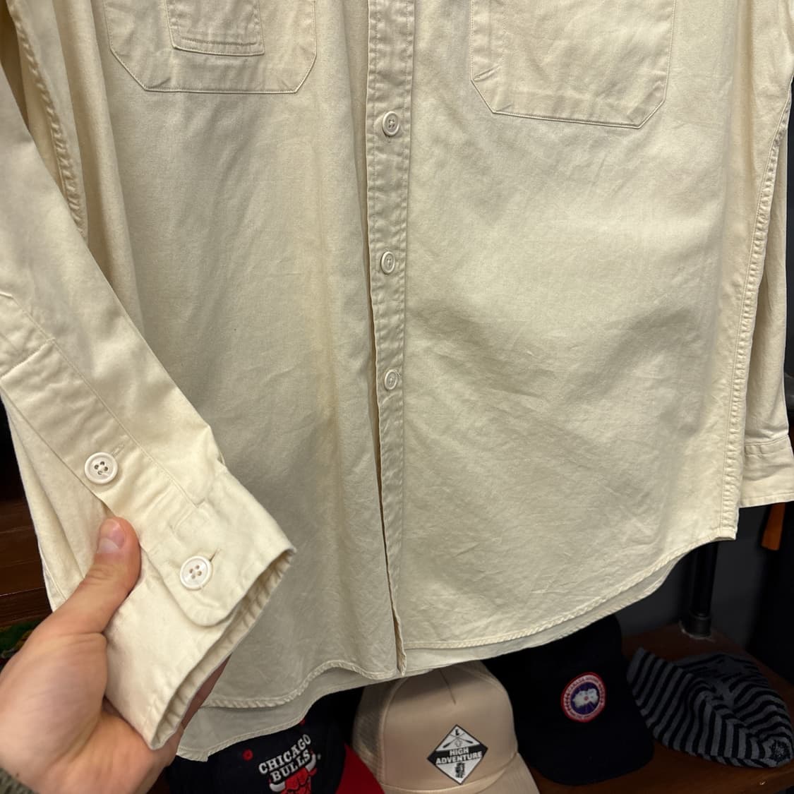 90s 폴로 랄프로렌 백컨트리 라인 유틸리티 포켓 헌팅셔츠 N1095 상품이미지4