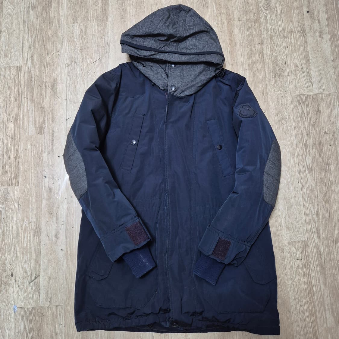 헤드 사이드와펜 덕다운 후드 패딩 점퍼 상품이미지1