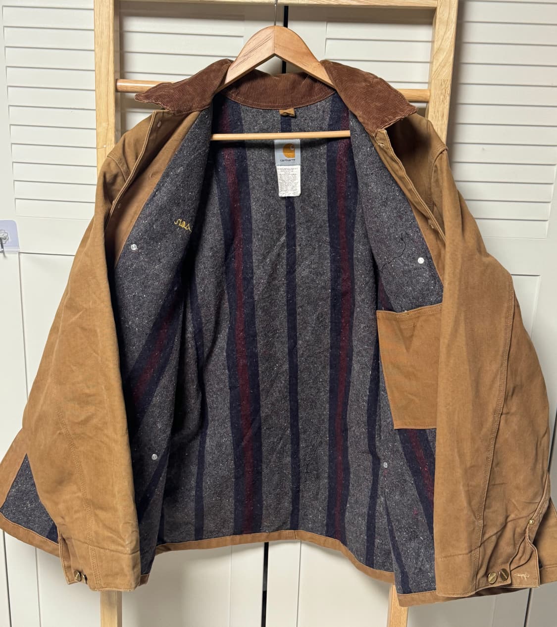 칼하트  C01 미시건 초어 된장 코듀로이 워크 자켓 상품이미지5