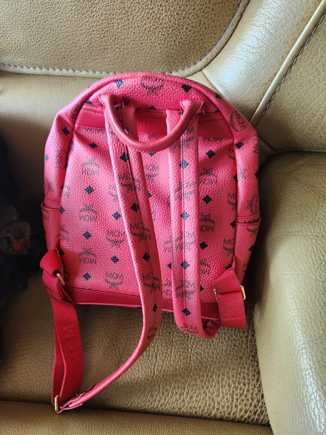 MCM 비세토스 핑크 백팩 가방 상품이미지8