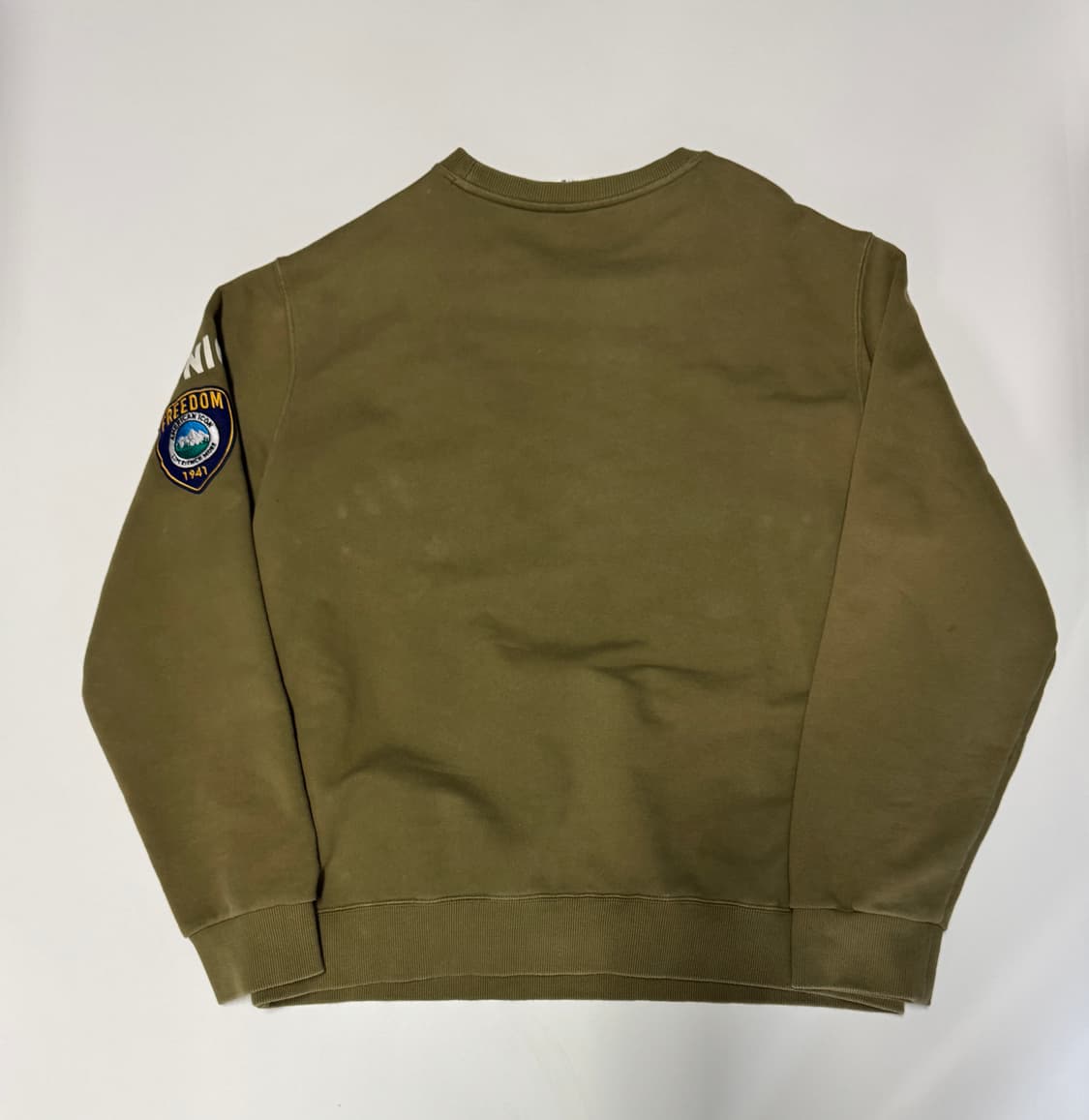 지프 Jeep  멀티 패치 와팬 스웻 맨투맨 XL 카키 상품이미지2