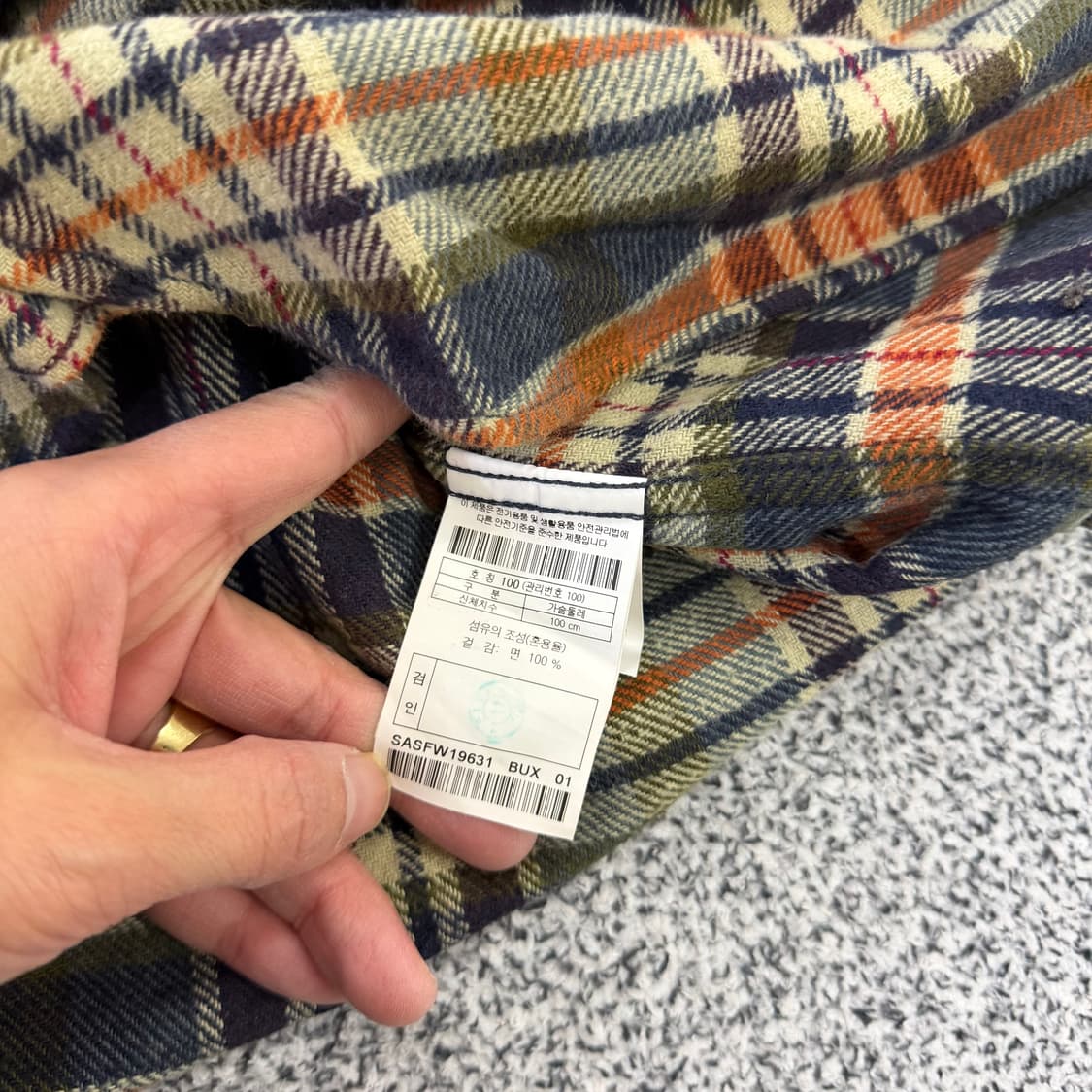 100 시리즈 체크 동계 셔츠 0128H1 상품이미지4