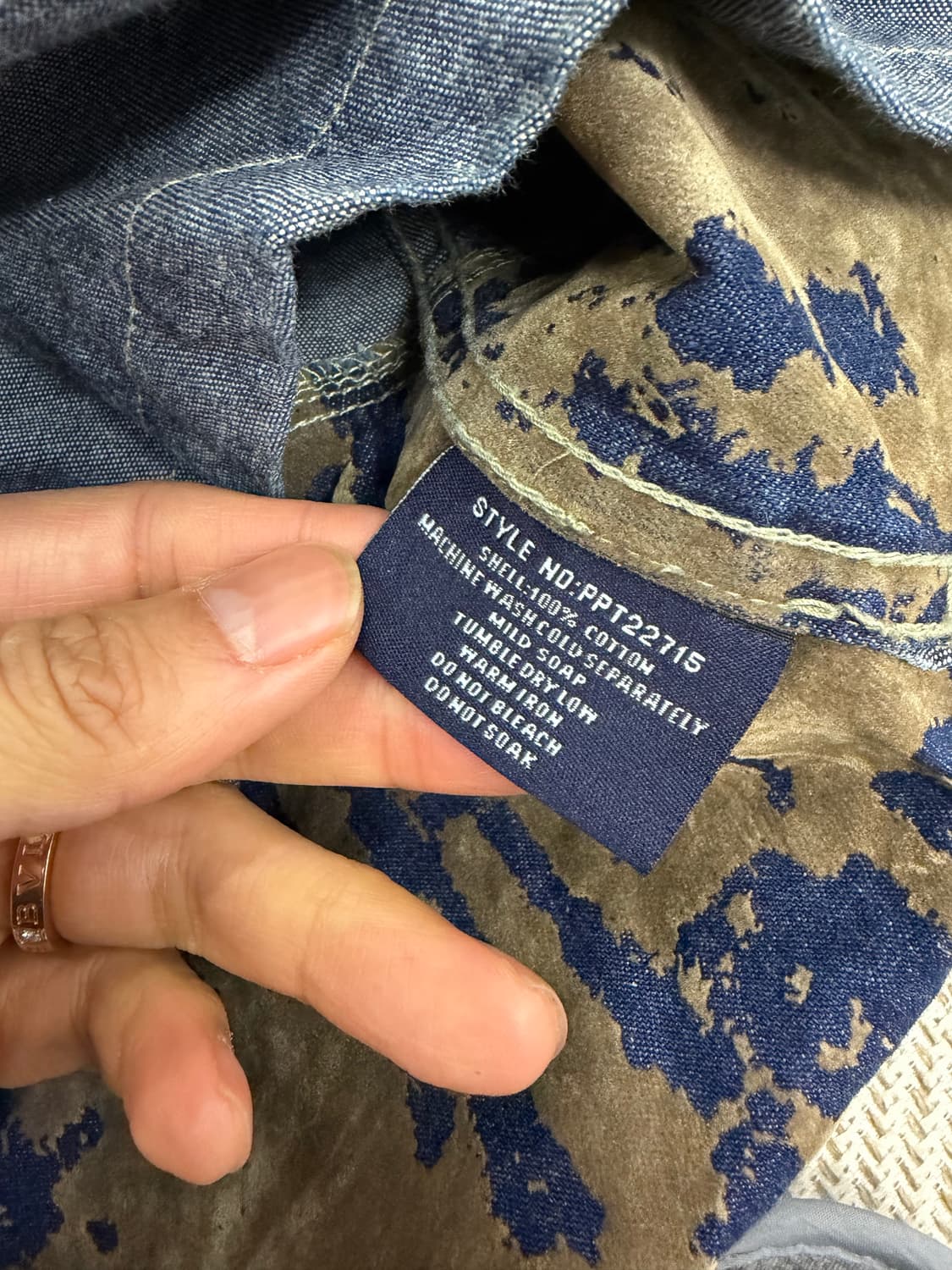 정품) PHAT FARM 팻팜 빅로고 데님 셔츠 자켓 XXL 상품이미지8