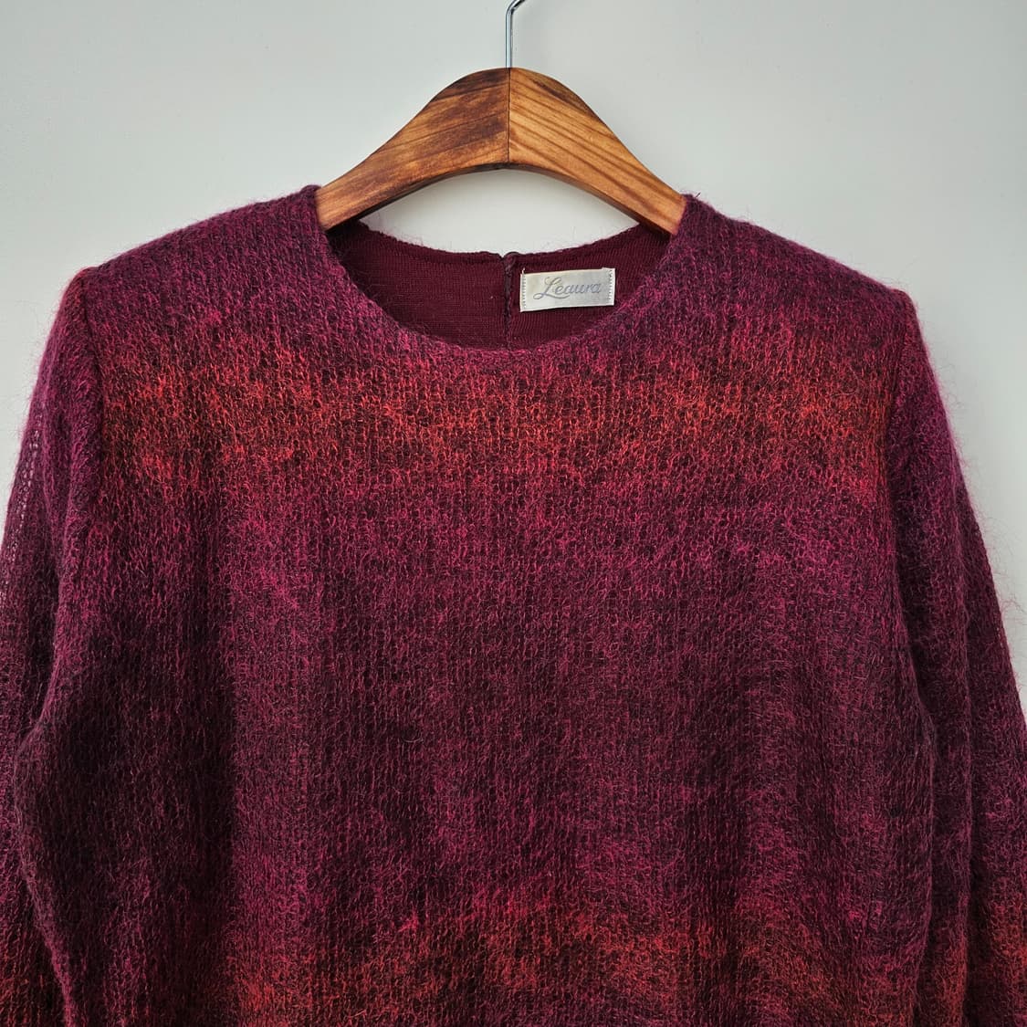 딥퍼플 그라데이션 모헤어 블렌드 니트 상품이미지5